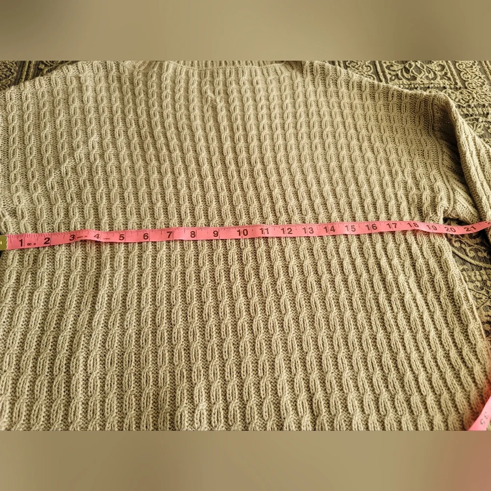 SHEIN Beige Knit Sweater | Size Small | Like New - Picture 3 of 6